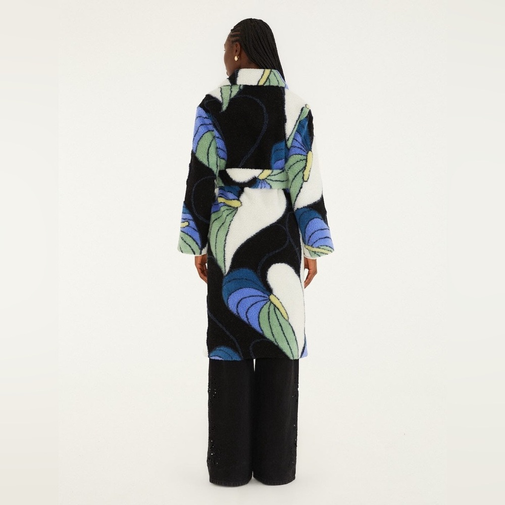 Farm Rio Lovely Anthurium Fleece Coat - Picture 5 of 8